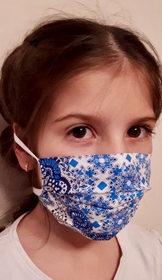Maseczka 12/  dziecięca niebieska