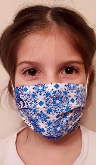 Maseczka 12/  dziecięca niebieska